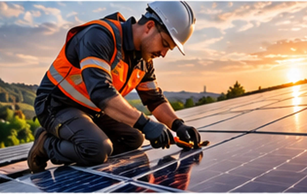 Güneş paneli montaj ve enerji sistemi uygulaması